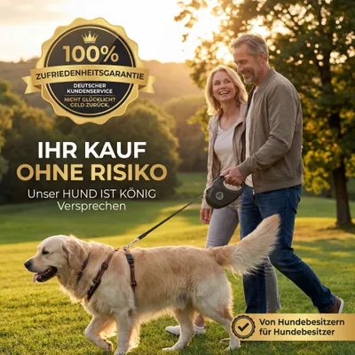 HUND IST KÖNIG Rollleine 8m für kleine & große Hunde, ergonomischer Griff