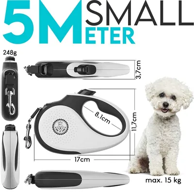 HUND IST KÖNIG Rollleine für kleine & große Hunde, ergonomischer Griff