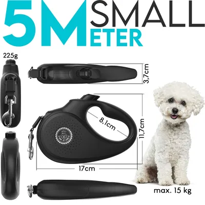 HUND IST KÖNIG Rollleine 5m für kleine & große Hunde, ergonomischer Griff