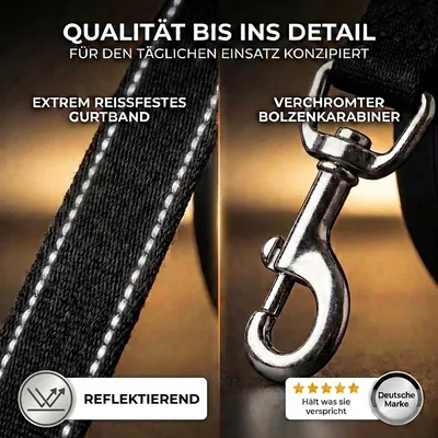HUND IST KÖNIG Rollleine 5m für kleine & große Hunde, ergonomischer Griff HUND IST KÖNIG Rollleine 5m für kleine & große Hunde, ergonomischer Griff