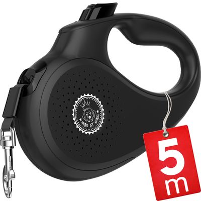 HUND IST KÖNIG Rollleine 5m für kleine & große Hunde, ergonomischer Griff