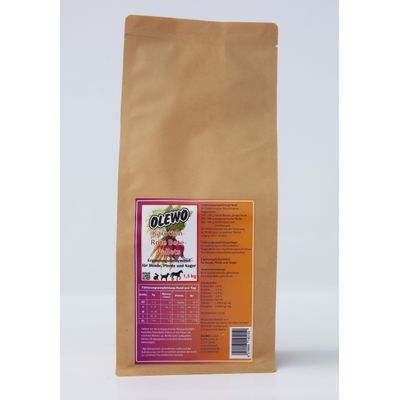 Olewo Karotten-Rote-Beete Pellets 1,5 kg Ergänzungsfuttermittel für Hunde