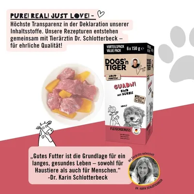 Dogs’n Tiger Guadn Multibox, Hundefutter, Rind & Kürbis Dogs’n Tiger Guadn Multibox, Hundefutter, Rind & Kürbis