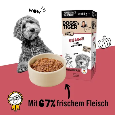 Dogs’n Tiger Guadn Multibox, Hundefutter, Rind & Kürbis Dogs’n Tiger Guadn Multibox, Hundefutter, Rind & Kürbis