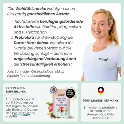 Wohlfühlsnacks für Hunde mit Probiotika bei Stress & Angst Wohlfühlsnacks für Hunde mit Probiotika bei Stress & Angst