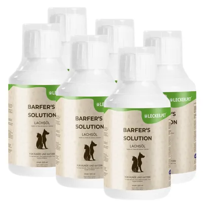 Lecker.Pet® Barfers Solution: huile de saumon 100 % pour chiens et chats