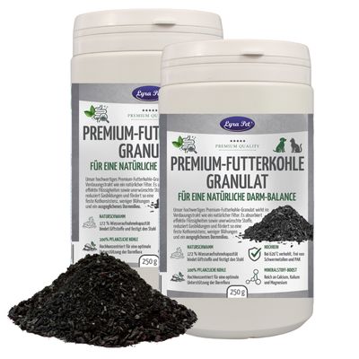 Lyra Pet® Premium-Futterkohle Granulat für Hunde und Katzen