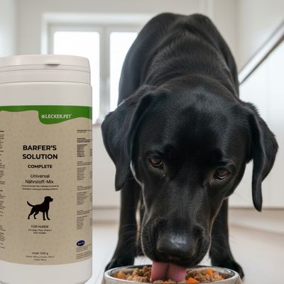 Lecker.Pet Barfer's Solution Complete Universal Nährstoff Pulver für Hunde