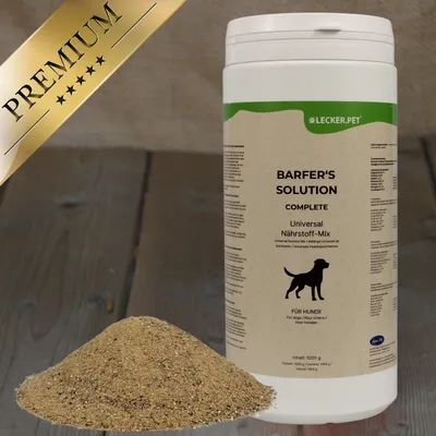 Lecker.Pet Barfer's Solution Complete Universal Nährstoff Pulver für Hunde