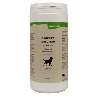 Lecker.Pet Barfer's Solution Complete Universal Nährstoff Pulver für Hunde
