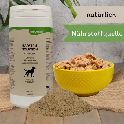 Lecker.Pet Barfer's Solution Complete Universal Nährstoff Pulver für Hunde