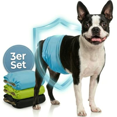 HUND IST KÖNIG waschbare Hundewindeln für Rüden (3 Stk), saugstark & bequem