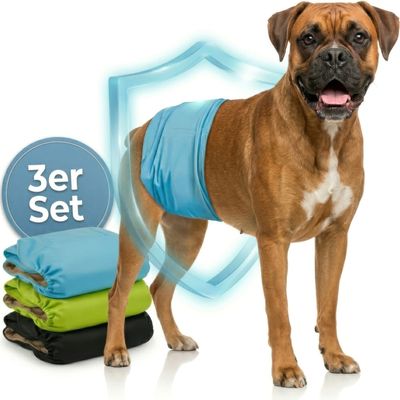 HUND IST KÖNIG waschbare Hundewindeln für Rüden (3 Stk), saugstark & bequem