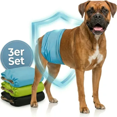 HUND IST KÖNIG waschbare Hundewindeln für Rüden (3 Stk), saugstark & bequem HUND IST KÖNIG waschbare Hundewindeln für Rüden (3 Stk), saugstark & bequem