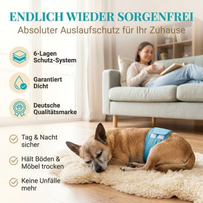 HUND IST KÖNIG waschbare Hundewindeln für Rüden (3 Stk), saugstark & bequem