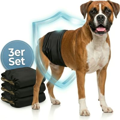 HUND IST KÖNIG waschbare Hundewindeln für Rüden (3 Stk), saugstark & bequem