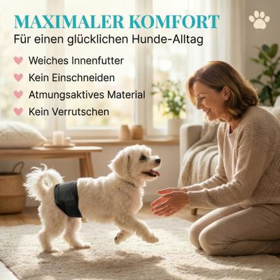 HUND IST KÖNIG waschbare Hundewindeln für Rüden (3 Stk), saugstark & bequem