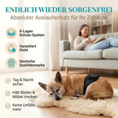 HUND IST KÖNIG waschbare Hundewindeln für Rüden (3 Stk), saugstark & bequem