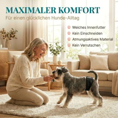 HUND IST KÖNIG waschbare Hundewindeln für Rüden (3 Stk), saugstark & bequem