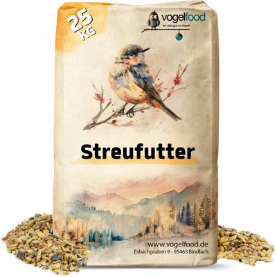 25 kg Streufutter Vogelfutter für Vögel Wildvögel Vogelfood