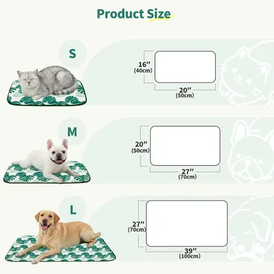 Tapis rafraîchissant chien chat soie glacée lavable