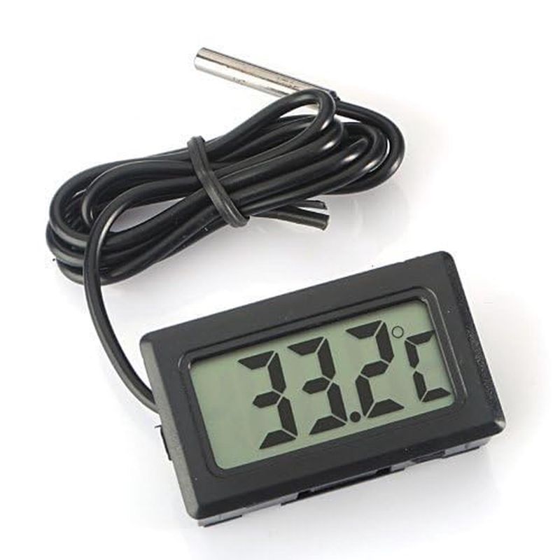 Digitales LCD-Thermometer mit externer Sonde für Kühlschränke und Aquarien