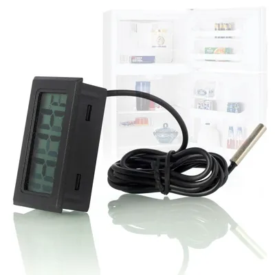 Digitales LCD-Thermometer mit externer Sonde für Kühlschränke und Aquarien Digitales LCD-Thermometer mit externer Sonde für Kühlschränke und Aquarien