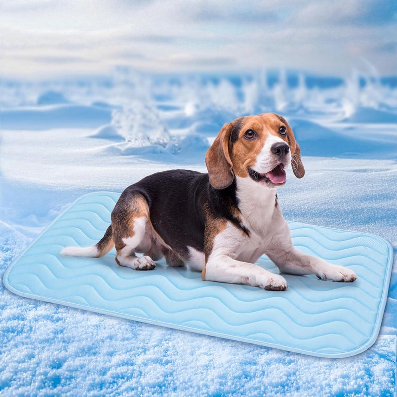 Atmungsaktive Kühlmatte aus Eisseide für Hunde und Katzen
