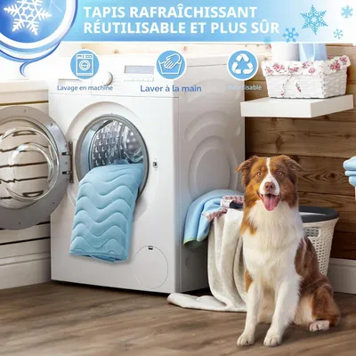 Atmungsaktive Kühlmatte aus Eisseide für Hunde und Katzen