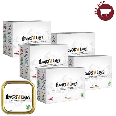 Hungry Lions - Hochwertiges BIO Katzennassfutter