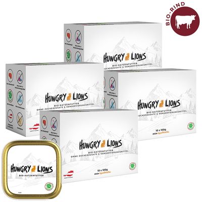 Hungry Lions - Hochwertiges BIO Katzennassfutter