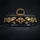 M — Halsumfang 42,5–52,5 cm / Schwarz / Gold