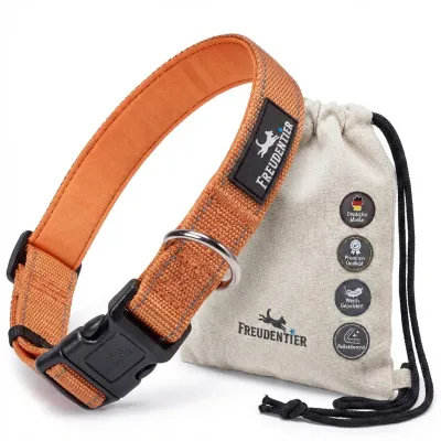 Freudentier Hundehalsband, leicht & gepolstert, Clyde Kollektion