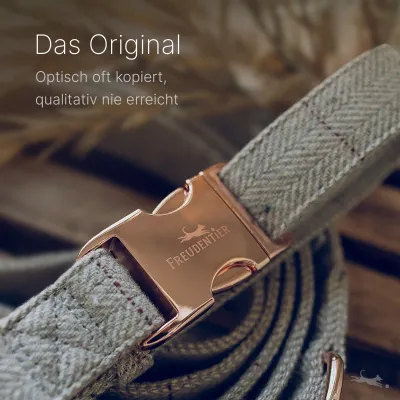 FREUDENTIER Hundehalsband & Hundeleine 2m im Set - Classic Kollektion