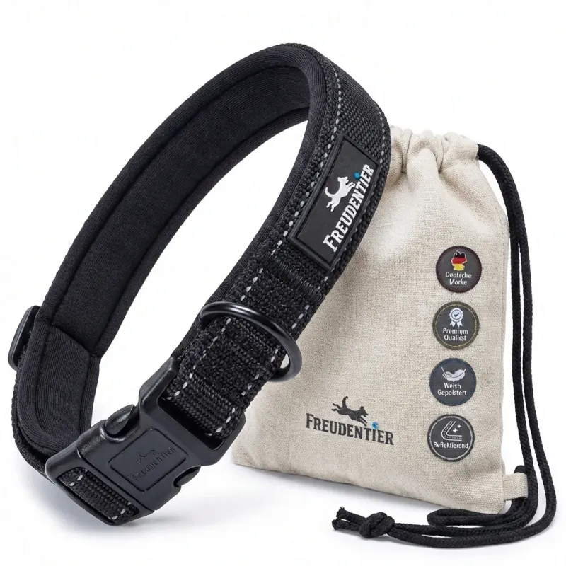 Freudentier Hundehalsband, leicht & gepolstert, Clyde Kollektion