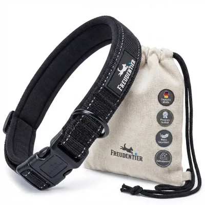 Freudentier Hundehalsband, leicht & gepolstert, Clyde Kollektion