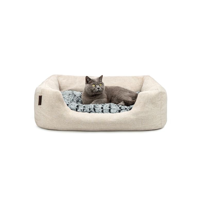 lionto Katzenbett mit weichem Wendekissen und niedrigem Einstieg