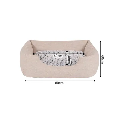 lionto panier pour chat avec coussin réversible et entrée basse lionto panier pour chat avec coussin réversible et entrée basse