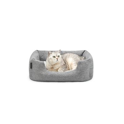 lionto panier pour chat avec coussin réversible et entrée basse