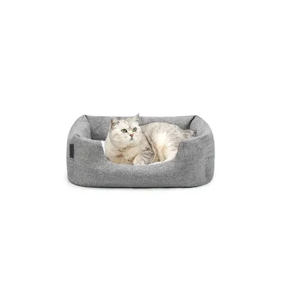 lionto panier pour chat avec coussin réversible et entrée basse lionto panier pour chat avec coussin réversible et entrée basse