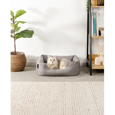 lionto panier pour chat avec coussin réversible et entrée basse lionto panier pour chat avec coussin réversible et entrée basse