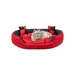 lionto 4-in-1 Katzenbett mit Wendekissen, strapazierfähiges Oxford-Gewebe