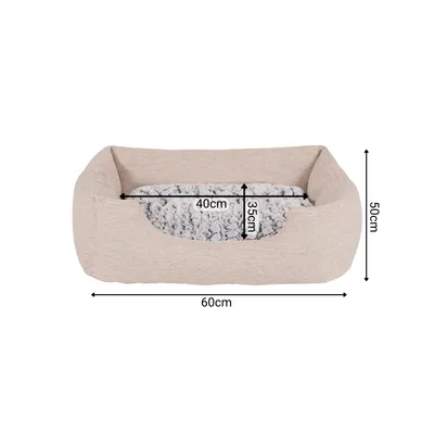 lionto panier pour chat avec coussin réversible et entrée basse lionto panier pour chat avec coussin réversible et entrée basse