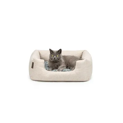 lionto panier pour chat avec coussin réversible et entrée basse lionto panier pour chat avec coussin réversible et entrée basse