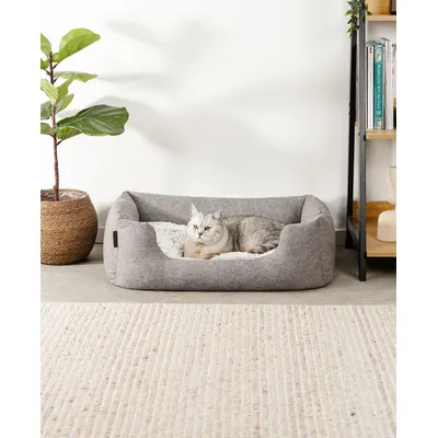 lionto Katzenbett mit weichem Wendekissen und niedrigem Einstieg
