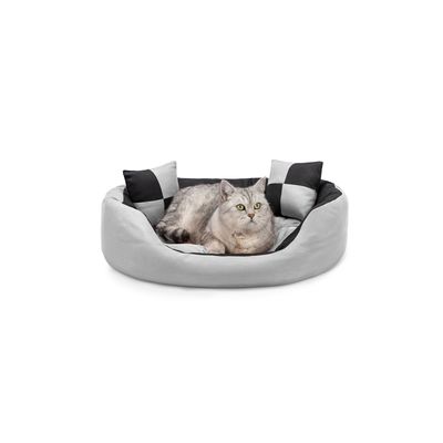 lionto panier pour chat 4-en-1 avec coussin réversible en tissu Oxford