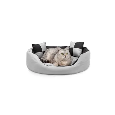 lionto panier pour chat 4-en-1 avec coussin réversible en tissu Oxford lionto panier pour chat 4-en-1 avec coussin réversible en tissu Oxford