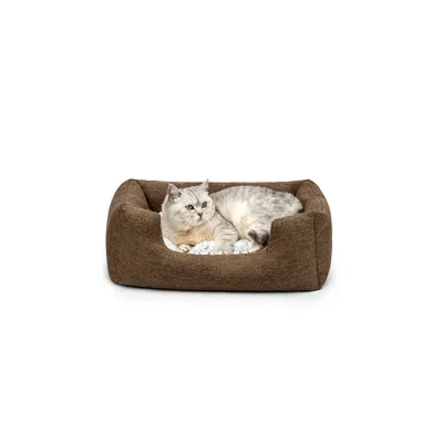 lionto panier pour chat avec coussin réversible et entrée basse lionto panier pour chat avec coussin réversible et entrée basse