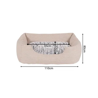 lionto panier pour chat avec coussin réversible et entrée basse lionto panier pour chat avec coussin réversible et entrée basse