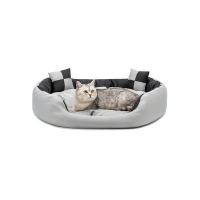 lionto panier pour chat 4-en-1 avec coussin réversible en tissu Oxford